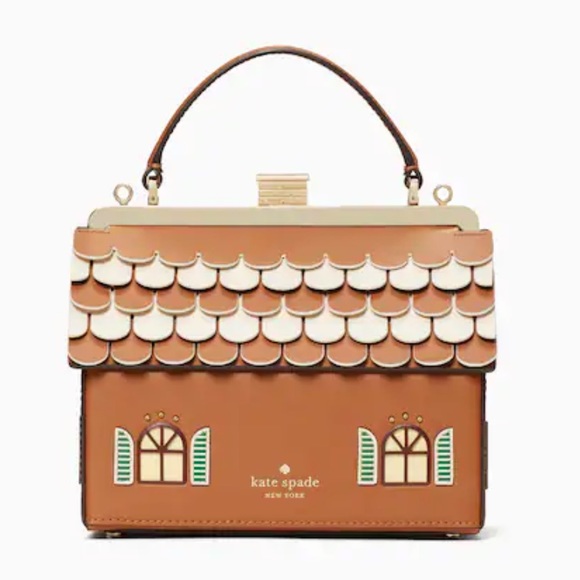 🆕 Kate Spade Handbag Gingerbread House Crossbody Christmas Holiday Festive - Picture 4 of 5